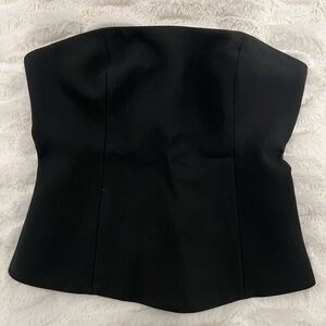 Black strapless top